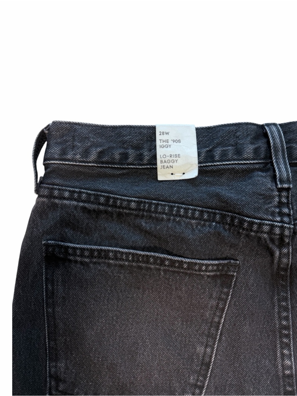 Aritzia Denim Forum The ’90s Iggy Low Rise Baggy Jeans 28 Stained - Picture 8 of 13